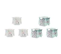 Hippychick Tron Potty, Travel Sickness Throw Away Packs for Children/Adults, Disposable, Collapsible, Portable, Non-Spill, Ecological, Potty Training, 6-Pack, Rabbit and Bear (3) + Flamingo (3)