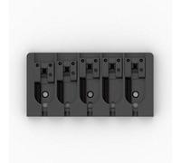 Hipshot 5-String "A" Brass Bass Bridge, BLACK - .708" String Spacing