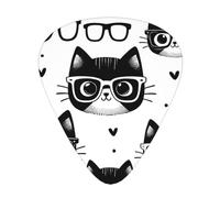 Hipster-Cats 12 Pack Guitar Picks With 3 Thicknesses And Storage Box, Abs Plectrums For Electric Bass Guitar Players