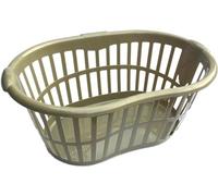Hipster Plastic Laundry Basket with Handles 34L Large Storage Hamper for Washing Clothes Nursery Home Organisation & 11L Wash up Bowl (34L Basket Golden)