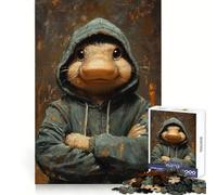 Hipster Platypus Portrait Jigsaw Puzzles 1000 Pieces for Teenagers Brain Think Serene Game Real Challenge Santa Gift (50x75cm)