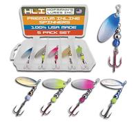 Hipster Pro Pack Trout Spinners - Proven Inline Spinner Baits, Premium Rooster Tail Fishing Lures for Trout and Salmon River Fishing, 100% USA Made by Hofmann's Lures (Arctic Series)