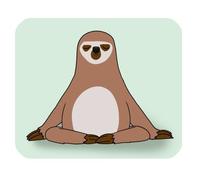 Hipster Sloth Meditation Rectangle Non-Slip Rubber Mousepad Mouse Pads / Mouse Mats Case Cover