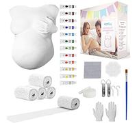 Hipsty Plaster Cast Baby Belly Set with (23 m) Plaster Bandages, 12 Acrylic Paints & Much More | The Belly Print Reminds You of Your Pregnancy for a Long Time | Complete Set