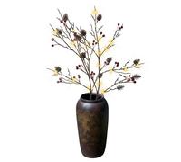 HipTree Lighted Christmas Branches 2 Pack, 32IN 40LED Warm White Snowy Twigs with Pine Cones Red Berries, USB Battery Operated with 6H Timer for Vase Mantel Fireplace Home Party Winter Holiday Decor