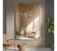 HIPWST Abstract Flowers Potted Plants print Poster Vintage Vase Canvas Painting Art Wall Bohemian home room Decor 80x120cm Frameless