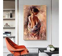 HIPWST Abstract Semi Naked Woman Painting Sexy Beauty Poster Prints Wall Art Pictures for Living Room Decoration 60x90cm Frameless