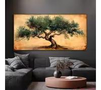 HIPWST Ancient Olive Tree canvas Painting Print Symbol of Peace and Wisdom Wall Art Nature Poster print home decor 20x40cm InternalFrame