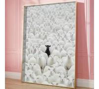 HIPWST Black Sheep Canvas Poster Art Deco Classic Retro Style Hanging Decor Print Painted Artwork, Home Decor(80x120cm/Frameless)