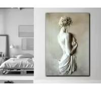 HIPWST Greek Sculpture Poster for Living Room Woman Statue Prints Abstract Portrait Nude Women Picture for Home Decor 20x30cm Frameless