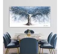 HIPWST Large Size Wall Art Painting Abstract Colorful Trees Posters Home Decor Canvas Prints Pictures for Living Room 80x160cm Frameless