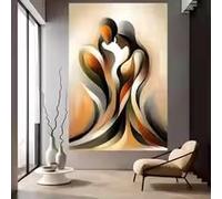 HIPWST Modern cool Style Room Wall Decoration Canvas Painting Abstract Irregular Shape Combination Creative Gift Choice(40x60cm/InternalFrame)
