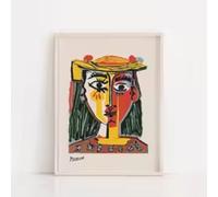 HIPWST Picasso famous Prints Abstract Art Poster Neutral Tone Gallery Wall Art Canvas Painting Pictures Home Decor 80x120cm Frameless
