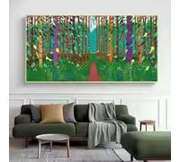 HIPWST The Arrival of Spring Poster Landscape Artwork Prints Green Tide Canvas Painting Wall Art Pictures Home Decor(20x40cm/Frameless)
