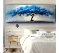 HIPWST Vibrant Tree of Life Abstract Canvas Prints Poster Modern Large Horizontal Art Prints Wall Art Home Decor(60x180cm/InternalFrame)