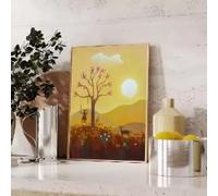 HIPWST Wall Art Canvas Prints Abstract Modern Landscape Painting Home Decor Living Room Bedroom Pictures Artwork Gift(30x45cm/Frameless)