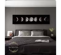 HIPWST Wall Art Moon Phase Black White Posters Aesthetic Canvas Art Prints Abstract Painting Wall Picture Home Decor 60x120cm Frameless