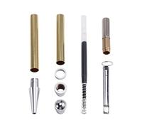 Hipzeepo 10 Pcs Slimline Turning Twist Pen Kit with Refills Lathe for DIY Copper Making Friends Teachers A