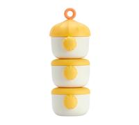 Hipzeepo 3-Layer Milk Powder Dispenser, Stackable and Portable, Large Capacity, Ideal for Outdoor & Snacks Storage Yellow