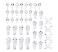 Hipzeepo 40Pcs Nail Screws Wall Hooks Picture Hangers Traceless Photo Hook Multi Function Picture Painting Frame Hanger