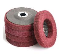 Hipzeepo 5Pcs 4 Inch Nylon Fiber Flap Disc Polishing Grinding Wheel,Scouring Pad Buffing Wheel for Angle Grinder