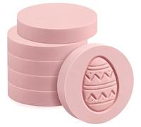 Hipzeepo 6Pack Block Pale Pink Rubber Stamp Carving Blocks Rubber Carved Brick Soft Rubber Linoleum Block for Craft Project A