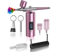 Hipzeepo Airbrush Kit with Cordless Airbrush for Nails, Air Compressor Included- for Models/Shoes Cakes/Hair,for Painting B