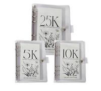 Hipzeepo Budget and Save: 12-Month Money Saving Challenge Binder for Goals of 2.5K/5K/10K