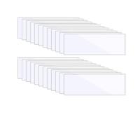 Hipzeepo Clear Reusable Nameplate 30 Pieces 9.5" X 3.4" Pocket Self-Adhesive Desk Name Tag-Covers for School Classroom Desk