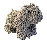 Hipzeepo Cute Chenille Hand Towel for Bathroom Kitchen-Absorbent Funny Puppy Pattern Towel for Dog Lovers Gift Grey