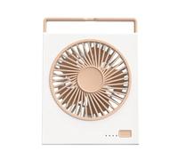 Hipzeepo Desk Fan Portable USB Rechargeable Fan Mini Portable Fan for Camping 4 Speeds Quiet Table Personal Fan Wall Mounted A