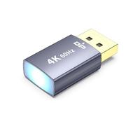 Hipzeepo Displayport DP 4K Virtual Monitor Headless Ghost Display EDID Emulator Dummy Plug Display Emulator Virtual Display Grey