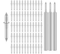 Hipzeepo Double-Headed Skirting Nails 300PCS-Solid Wood Baseboard Fasteners with Sleeve Tool