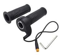 Hipzeepo E-Bike 20X Full Twist Throttle Grip, 12V-72V Electric Bike Scooter Motorcycle Accelerator Featuring 3-Pin Waterproof Connector Connection