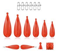 Hipzeepo Fishing Practice Plug Fishing Casting Plug Baitcasting Rubber Practice Plug Suitable for Improving Casting Skill,6Pcs