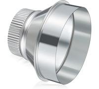 Hipzeepo Galvanized Steel 6 Inch to 4 Inch Duct Reducer Adapter Round Crimped Pipe Connector Fitting Coupling Air Duct Increaser