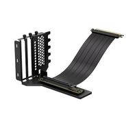 Hipzeepo L-Z3 GPU Vertical Mounting Bracket Kit, PCIe 4.0 X16 Riser Cable 200mm, Graphics Card Steering Mounting Bracket Black