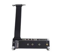 Hipzeepo M Key NVMe/NGFF SSD Extension Cable 90° Angle PCI-E 4.0 X1 to M. 2 NVMe SSD Riser Card Adapter for Desktop PC