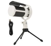 Hipzeepo -ME6S USB Computer Desktop Live Streaming Microphone Mobile Game RGB Dazzling Lighting Karaoke