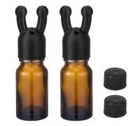 Hipzeepo Mini Leakproof Aroma Nasal Inhaler, 2-Pack Essential Oil Double Hole Perfume Dispenser Bottle