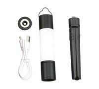 Hipzeepo Outdoor Camping LED Telescopic Flashlight with Tripod Nuts Multifunctional Rechargeable Retractable Light Table Lamp,A