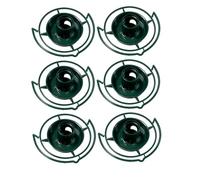 Hipzeepo Outdoor Garden Balcony Bird Feeder 6pcs Dark Green Hanging Tray Plastic Automatic Portable Bird Feedings