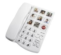 Hipzeepo Picture Speed Corded Telephone Convenient for Seniors Big Button and Picture for Seniors with Memory Loss Phone