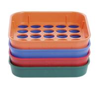 Hipzeepo Plastic Coin Counters& Coin Sorters Assorted Color Trays for Pennies Through Quarters- Construction Set