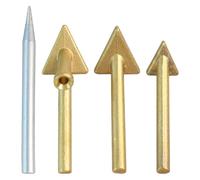 Hipzeepo Plastic Welding Tools(4Pcs), Triangular Copper Head, Soldering Iron Tip, Home Electric Soldering Machine