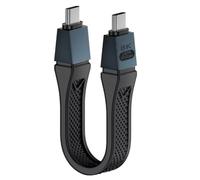 Hipzeepo Premium USB4 2.0 Short Cable in Black, 80Gbps, Supports 16K and EGPU with 240W PD, 120Gbps Data Rate