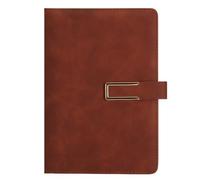 Hipzeepo Retro A5 Leatherbound Notebook Soft Leather U-Shaped Magnetic Buckle Business Notebook Diary Notebook Brown