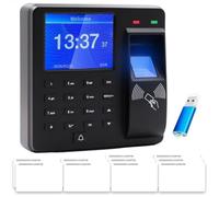Hipzeepo RFID Support Time Attendance Machine with 1000 Fingerprints, Fingerprint/ID Card Password Access Control Identification