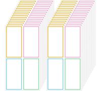 Hipzeepo Sticky Notes for Whiteboard, Refrigerator, Storage-120 Pcs Dry Erase Labels, 2.4" X 1.2" Removable Name Tags,Easy-Peel