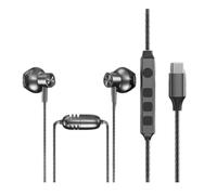 Hipzeepo TYPE-C Live Headset K20 K Song Sound Card Earphone In-Ear Ear Return Adjustment 20-20KHZ 1.2m HD Noise Reduction Black